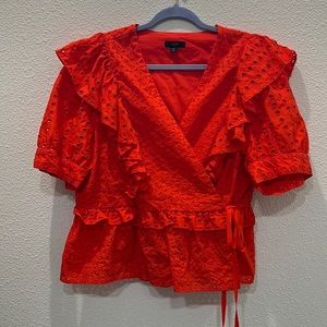 J Crew Orange Blouse